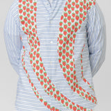 Strawberry Print Striped Shirt Multicolour FK-B001