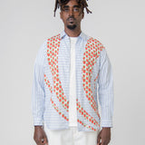 Strawberry Print Striped Shirt Multicolour FK-B001