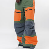 Nylon Canvas Triple Layered Pants Khaki/Orange/Grey WM-P011-051