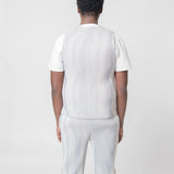 Tweed Pleats Vest Ivory FE321-41