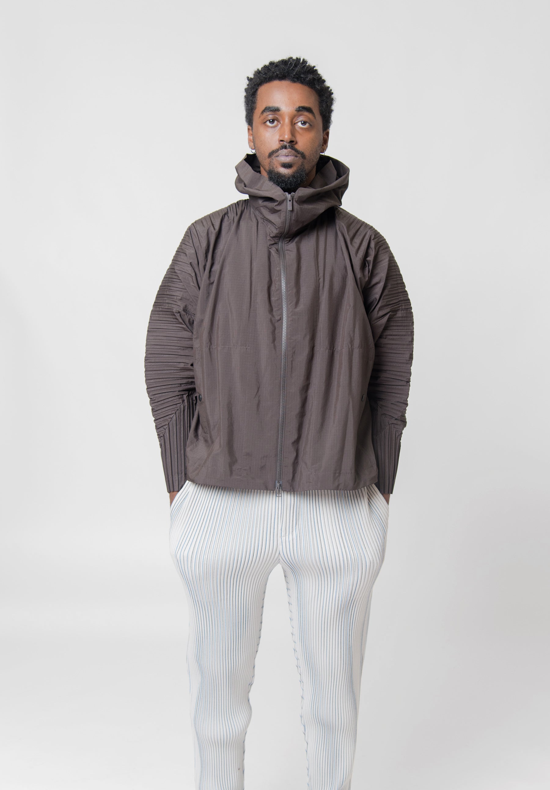 Homme Plisse Issey Miyake Cascade Jacket Brown FC310-44 – NOMAD