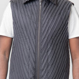 Padded Pleats Vest Brown FE319-44