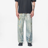 Loose Fit Jeans White/Green FN-UX-TROU000047