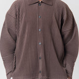 Snap Button Pleated Shirt Brown JC170-44