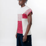 Geometric Knit Vest Faded Red ACWMK156