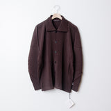 Snap Button Pleated Shirt Brown JC170-44