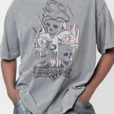 Skull T-Shirt Faded Black FN-UX-TSHI000070