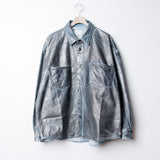 Denim Button Up Shirt Silver/Blue FN-MN-SHIR000746