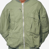 Rebuild By Needles Multi Pocket Bomber Jacket Khaki WP-J902-100-1
