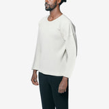 Monthly Colours September Pleats Long Sleeve Shirt Limestone White HP58-JK093-04