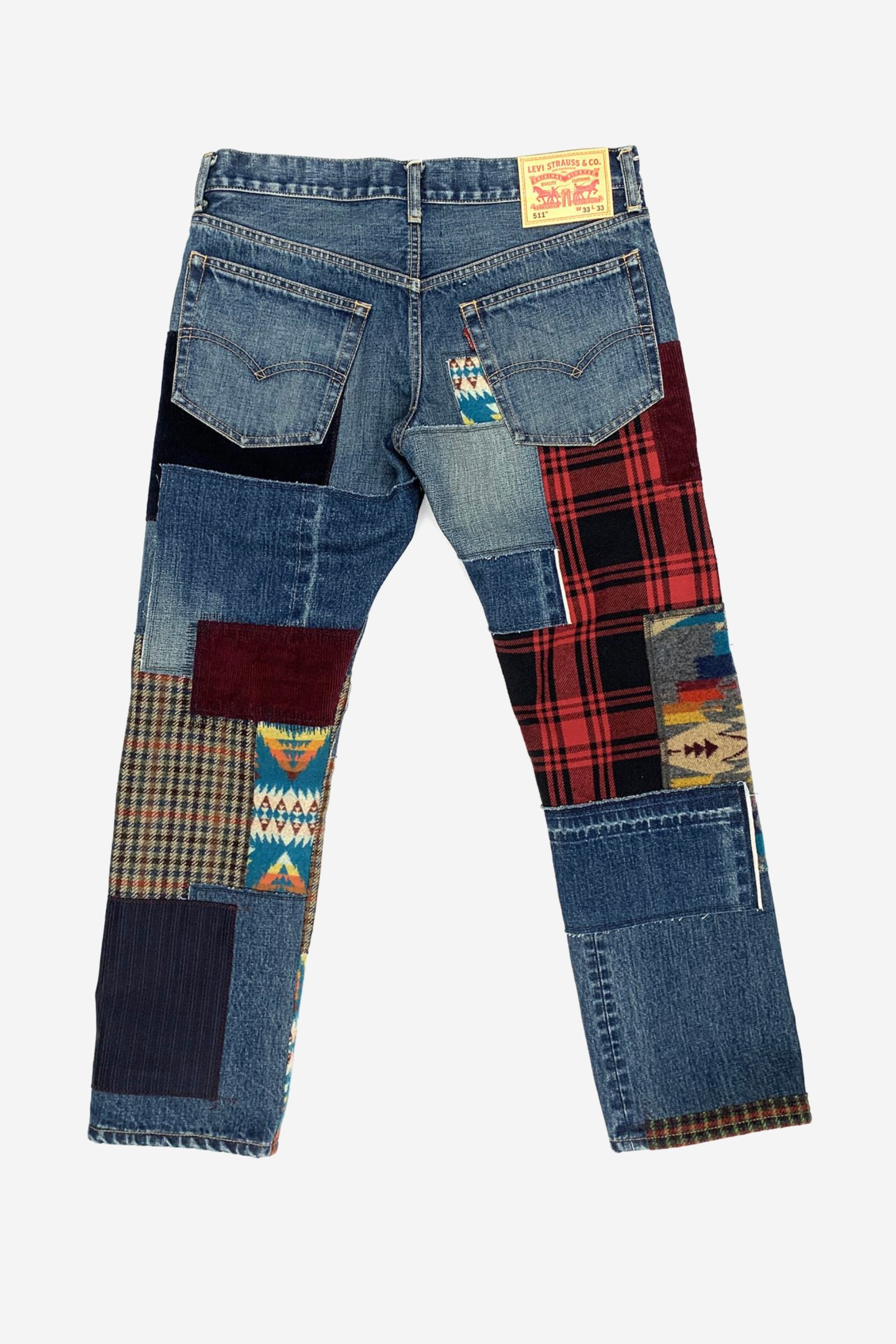 Pendleton Patchwork Levi's Denim Indigo WJ-P204
