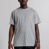 Short Sleeve Chase Tee Heather Grey/Gold