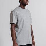 Short Sleeve Chase Tee Heather Grey/Gold