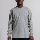 Long Sleeve Chase Tee Heather Grey/Gold