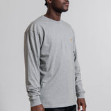 Long Sleeve Chase Tee Heather Grey/Gold