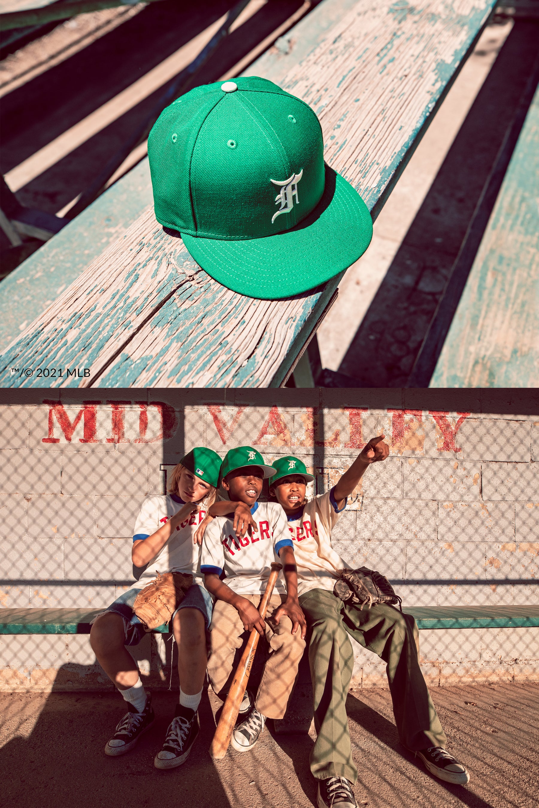 Detroit Tigers ST PATS FLOCKING Kelly Fitted Hat by New Era