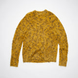 Crewneck Knit Sweater Mustard Yellow/White KNIT000340