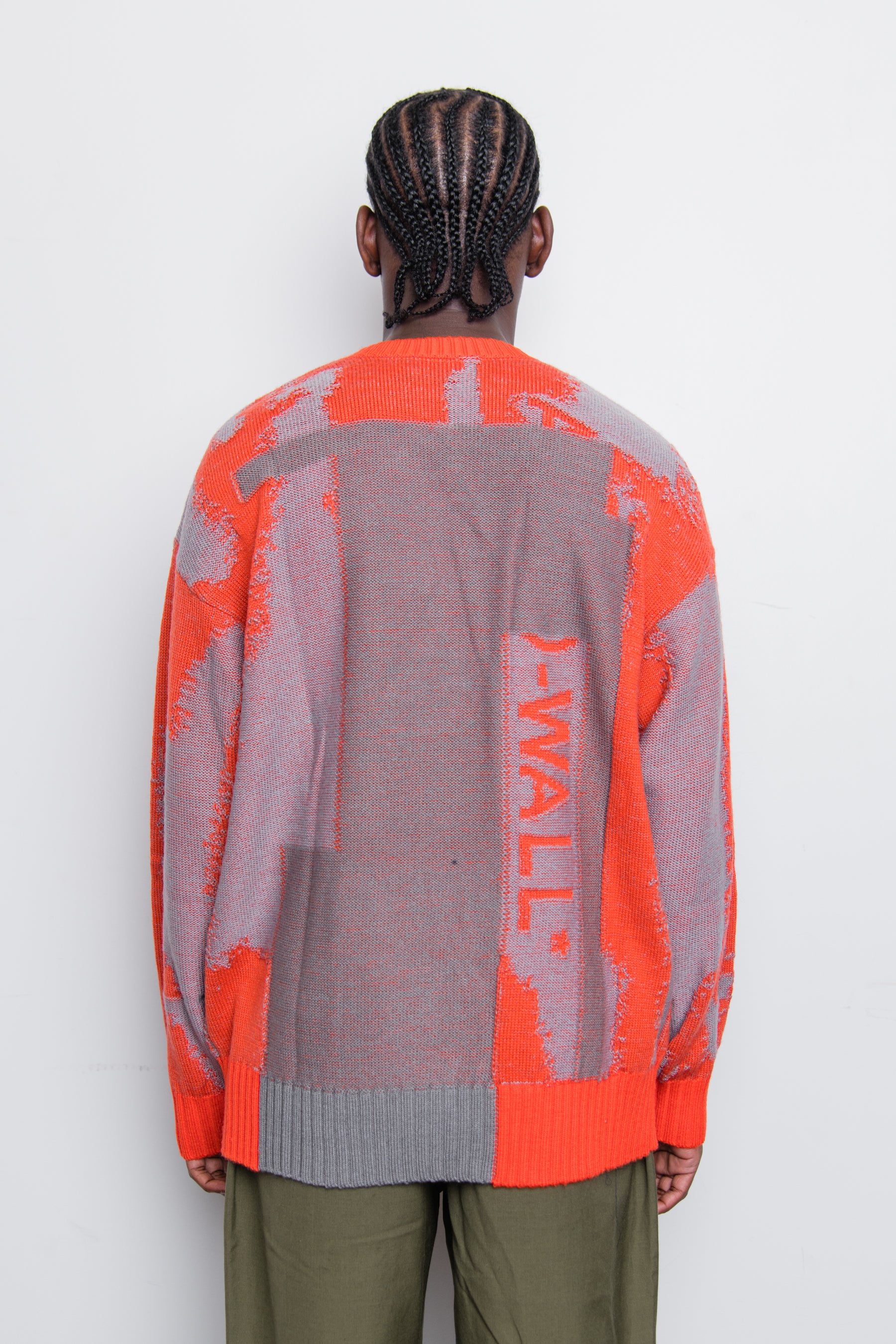 Oversized Erosion Knit Sweater Volt Red ACWMK077