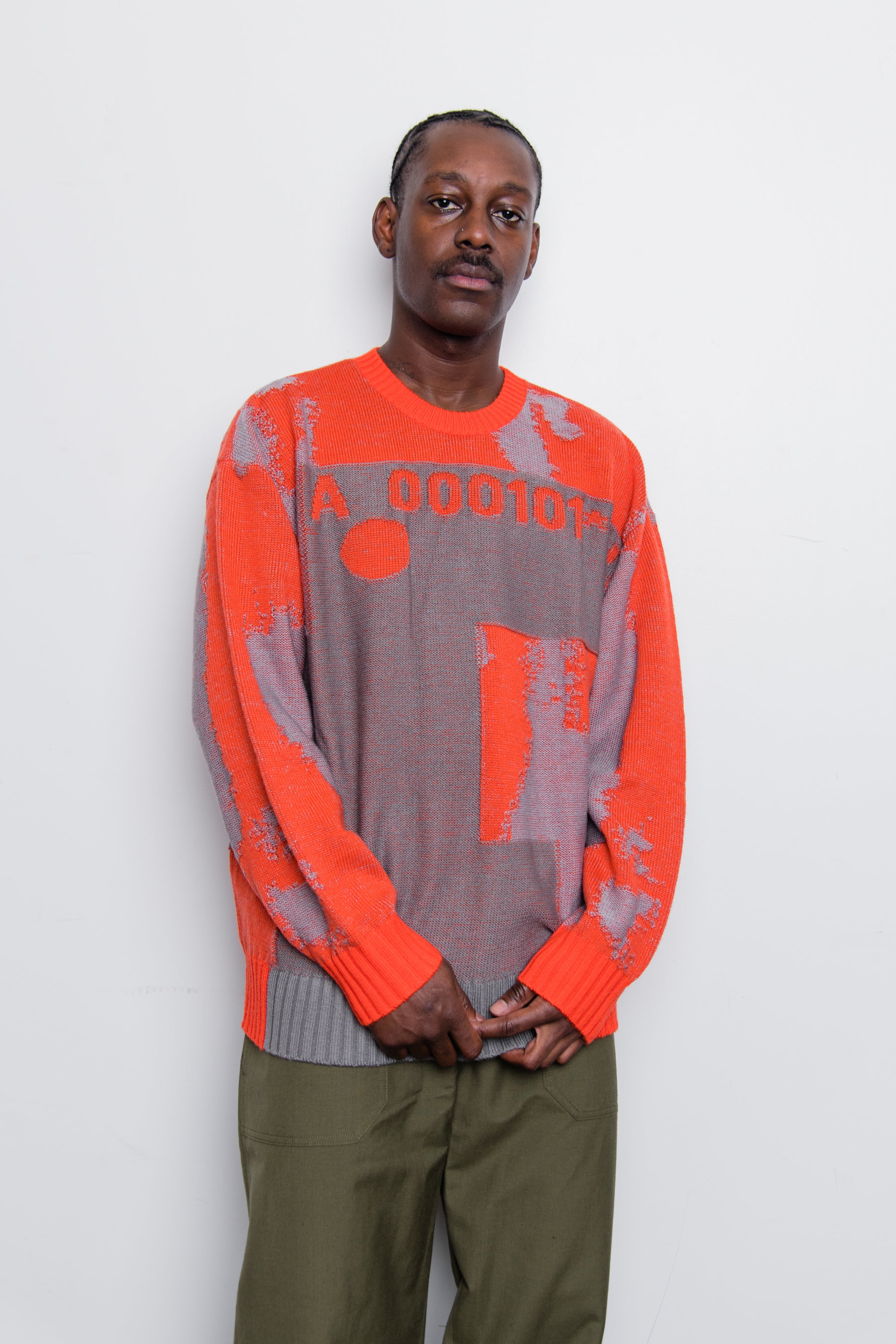 Oversized Erosion Knit Sweater Volt Red ACWMK077
