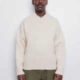 Wool Mohair V-Neck Sweater Light Ivory J21GP0042
