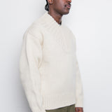 Wool Mohair V-Neck Sweater Light Ivory J21GP0042