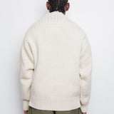 Wool Mohair V-Neck Sweater Light Ivory J21GP0042