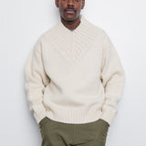 Wool Mohair V-Neck Sweater Light Ivory J21GP0042