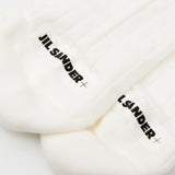 Ribbed Organic Cotton Socks White JPUU766020