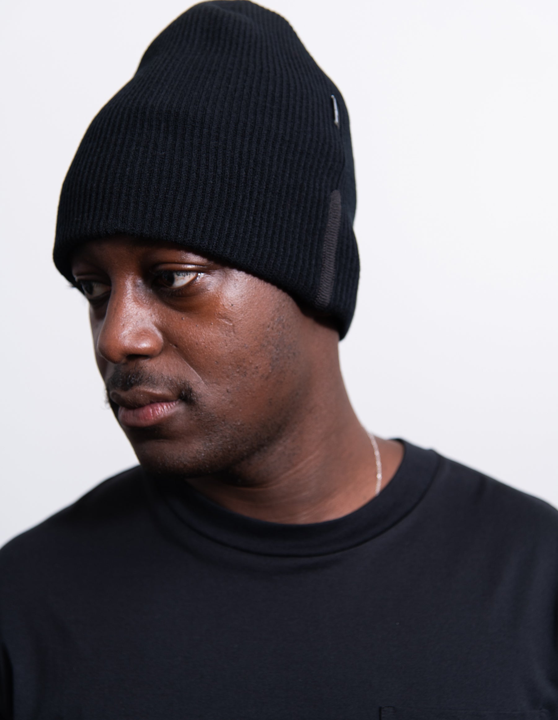 Stretch Wool Beanie Black N01A5