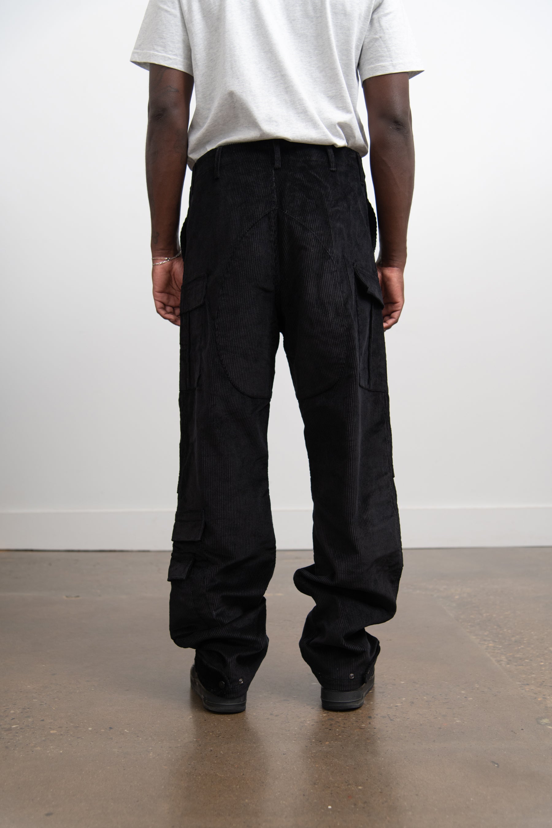 Corduroy Cargo Pant Black