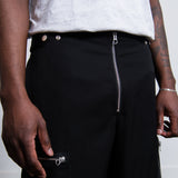 Fine Dry Wool Zip Trouser Black JSMU310931