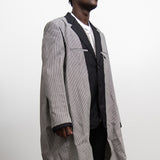 Wool Jacquard Houndstooth Check Jacket Black/Natural J002