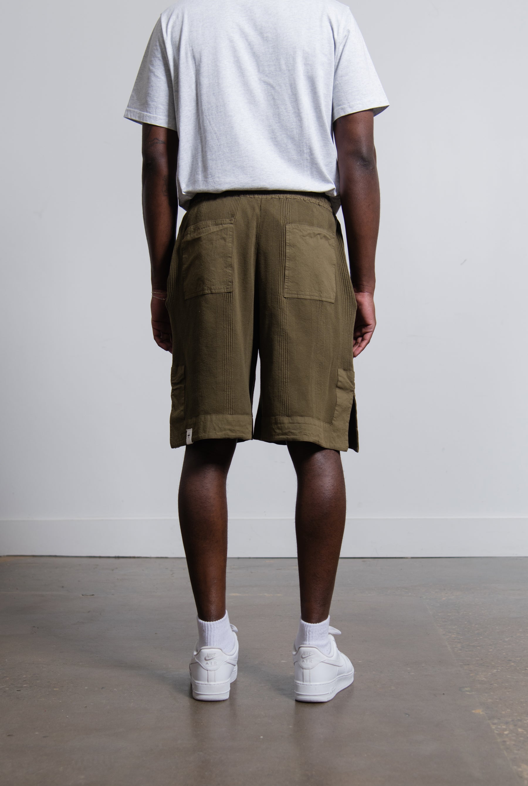 Waffle Stripe Short Medium Green JPUU707501
