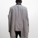 Wool Jacquard Houndstooth Check Jacket Black/Natural J002