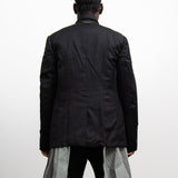 Wool Jacquard Houndstooth Check Jacket Black/Natural J002