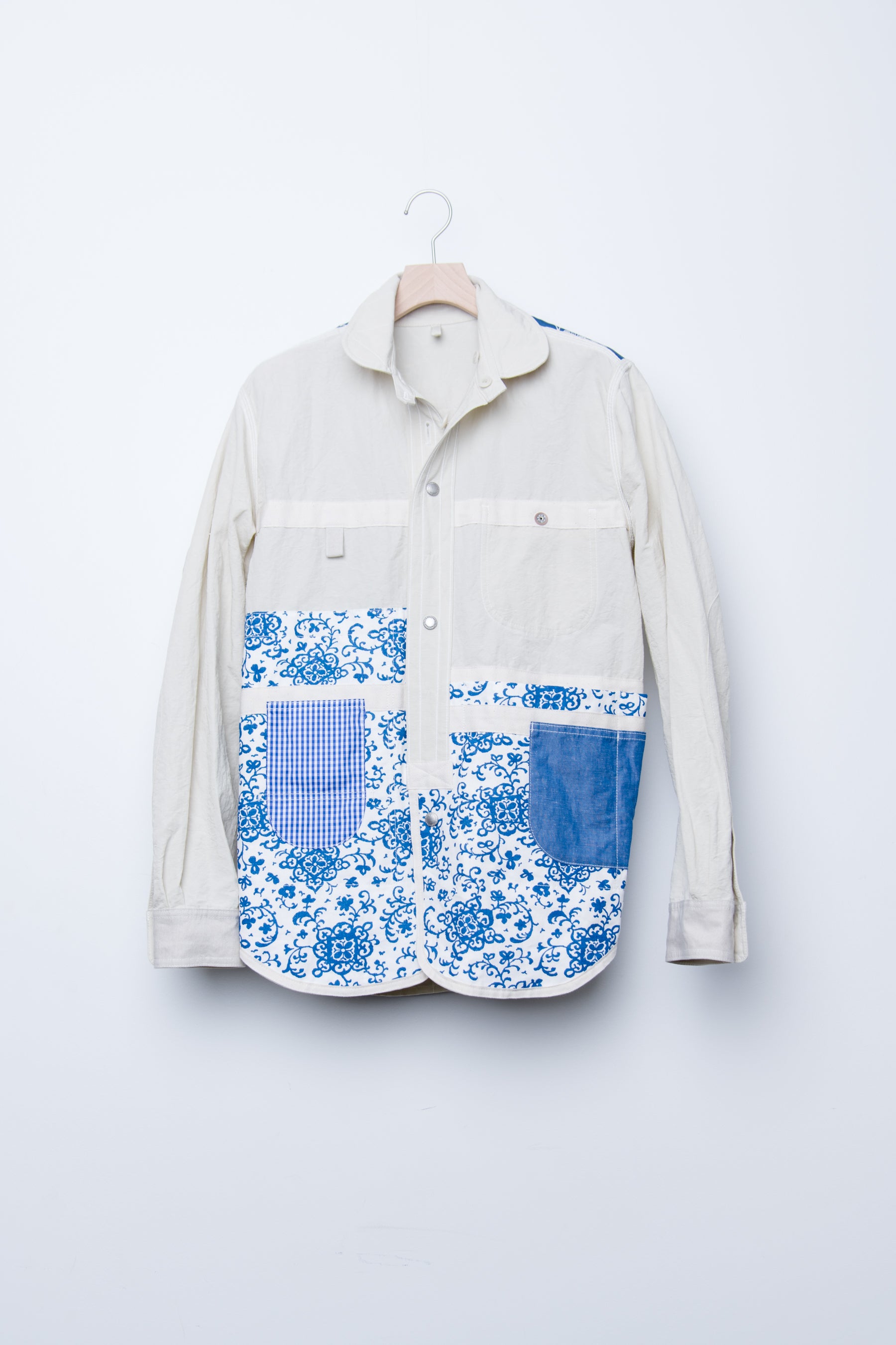 Reversible Linen Oxford Jacket Natural B001