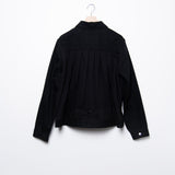 Detachable Collar Denim Jacket Black FU6-BL-01