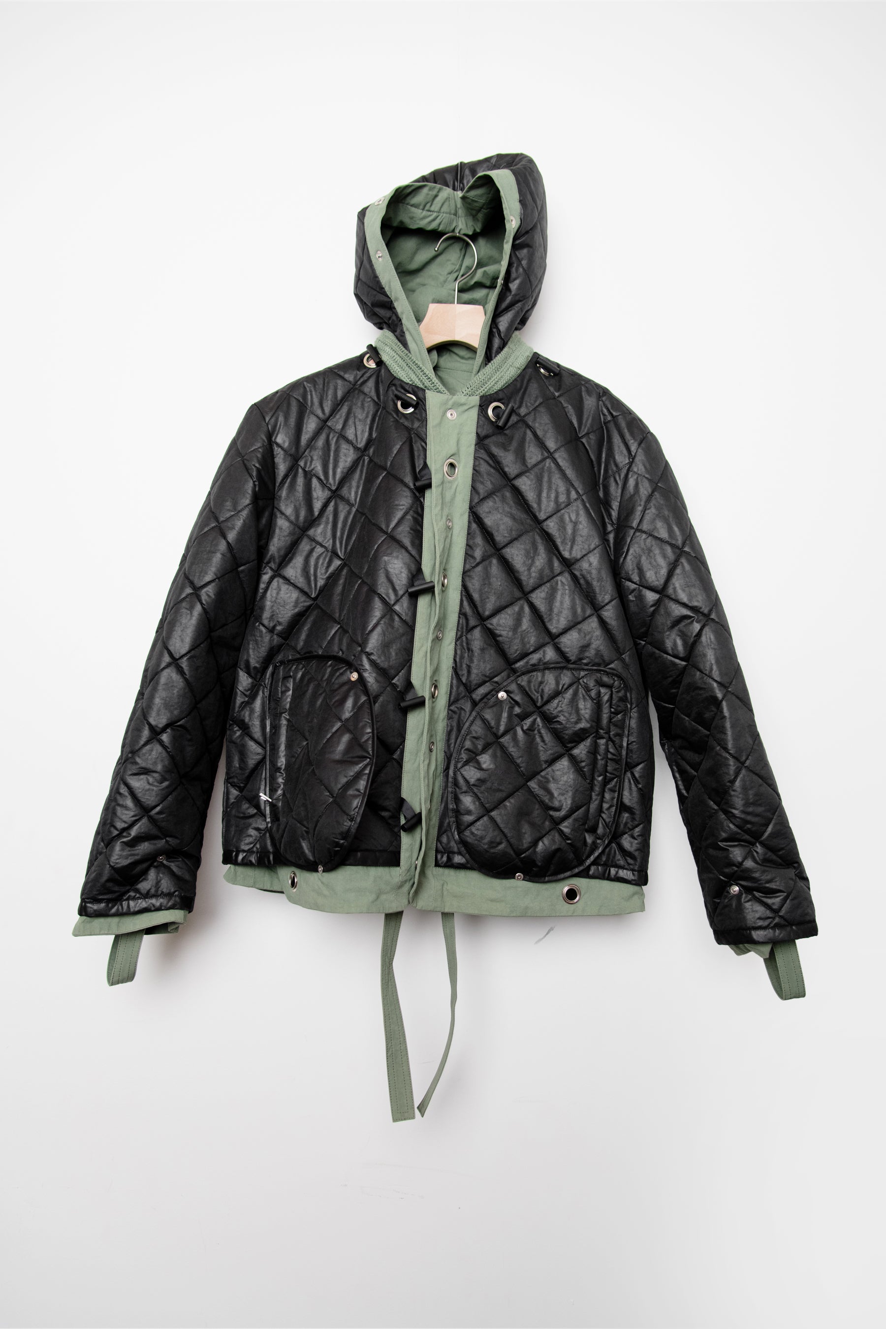 Reversible Quilted Jacket Green/Black