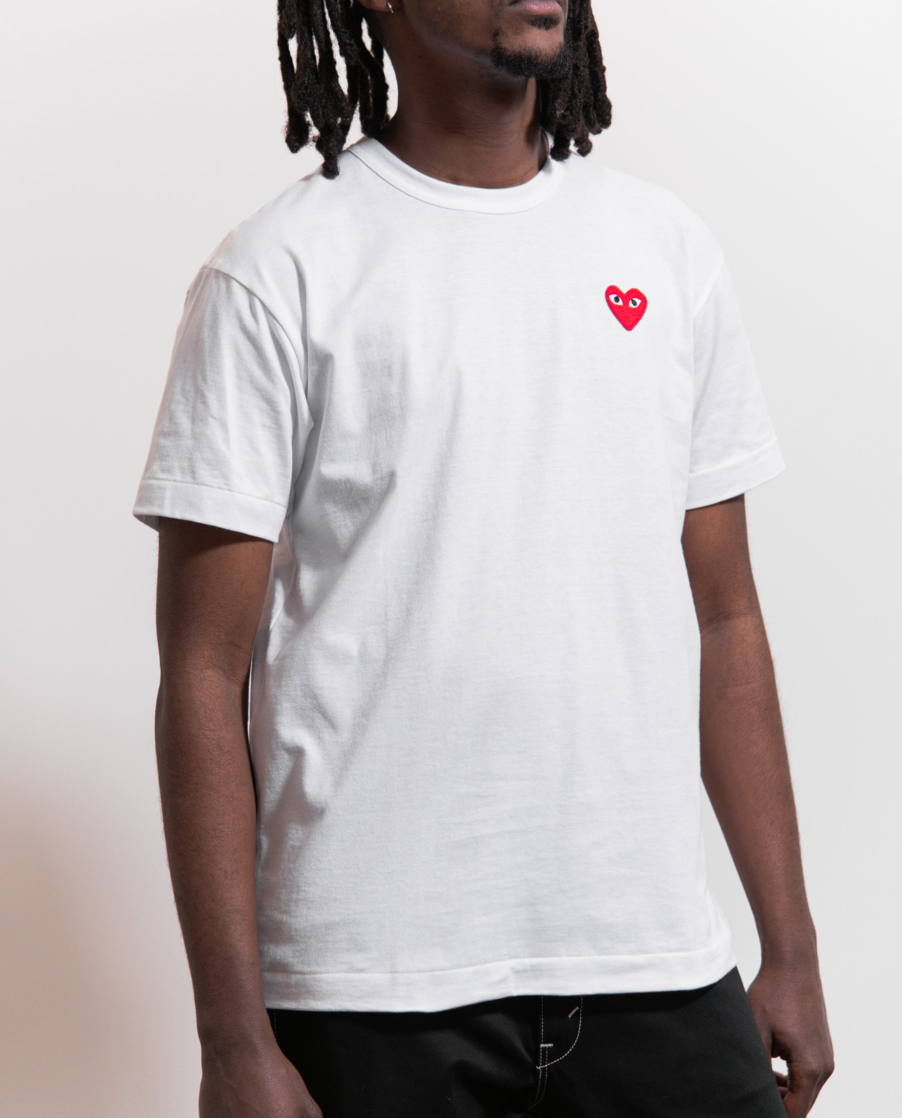 Emblem Tee White/Red