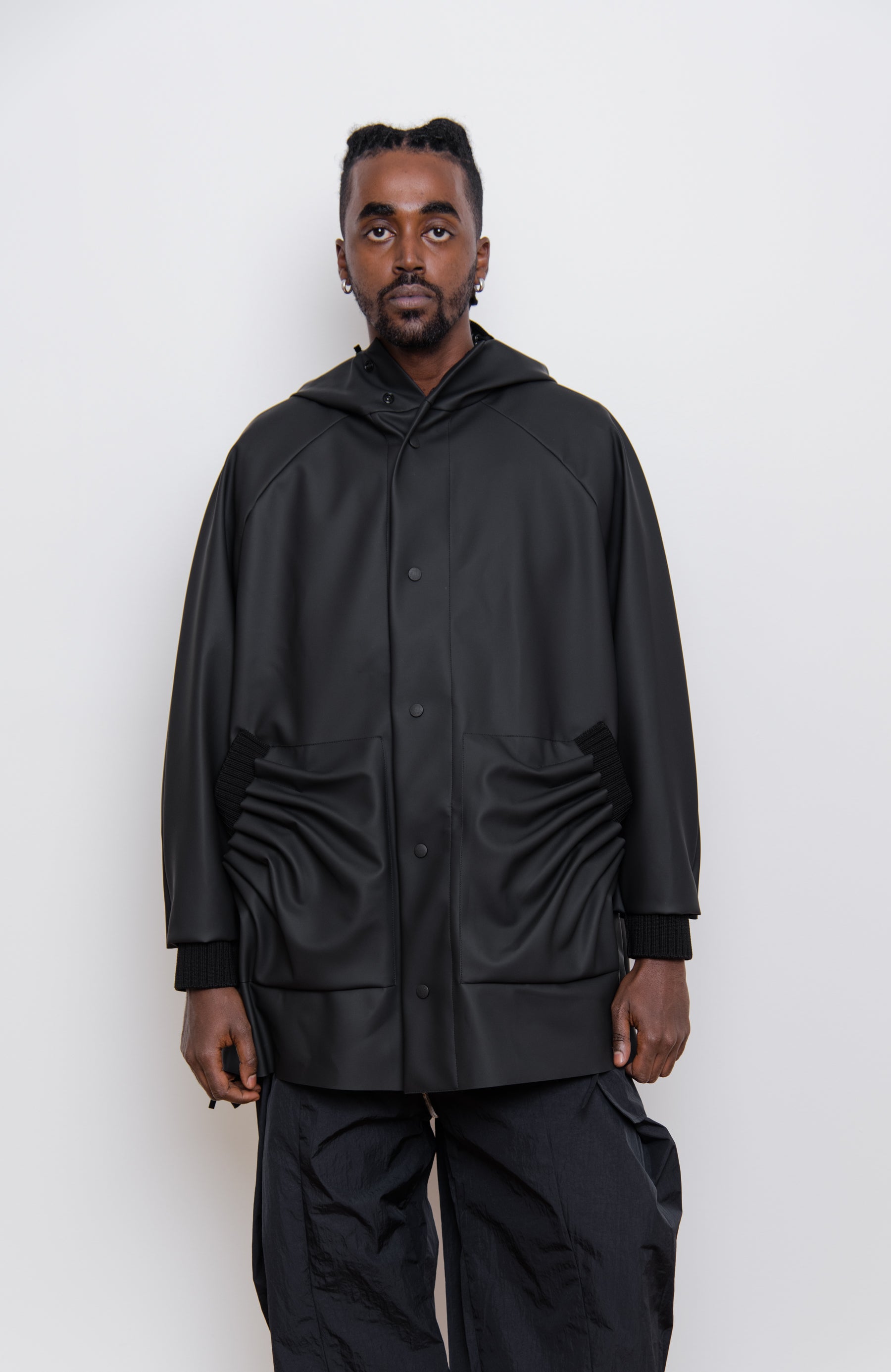 Tube Pleat Jacket Black