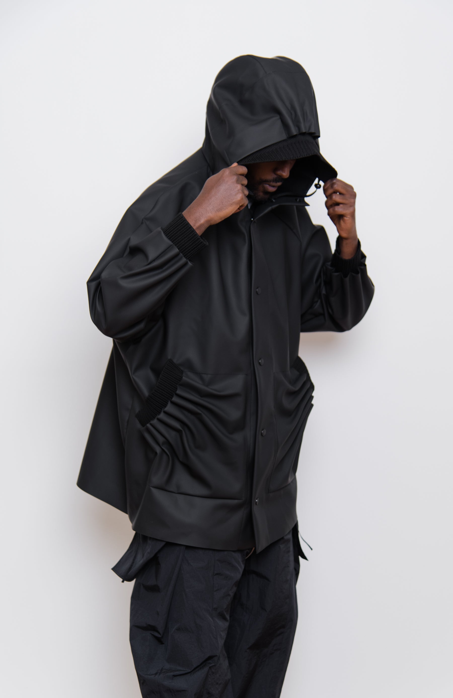 Tube Pleat Jacket Black