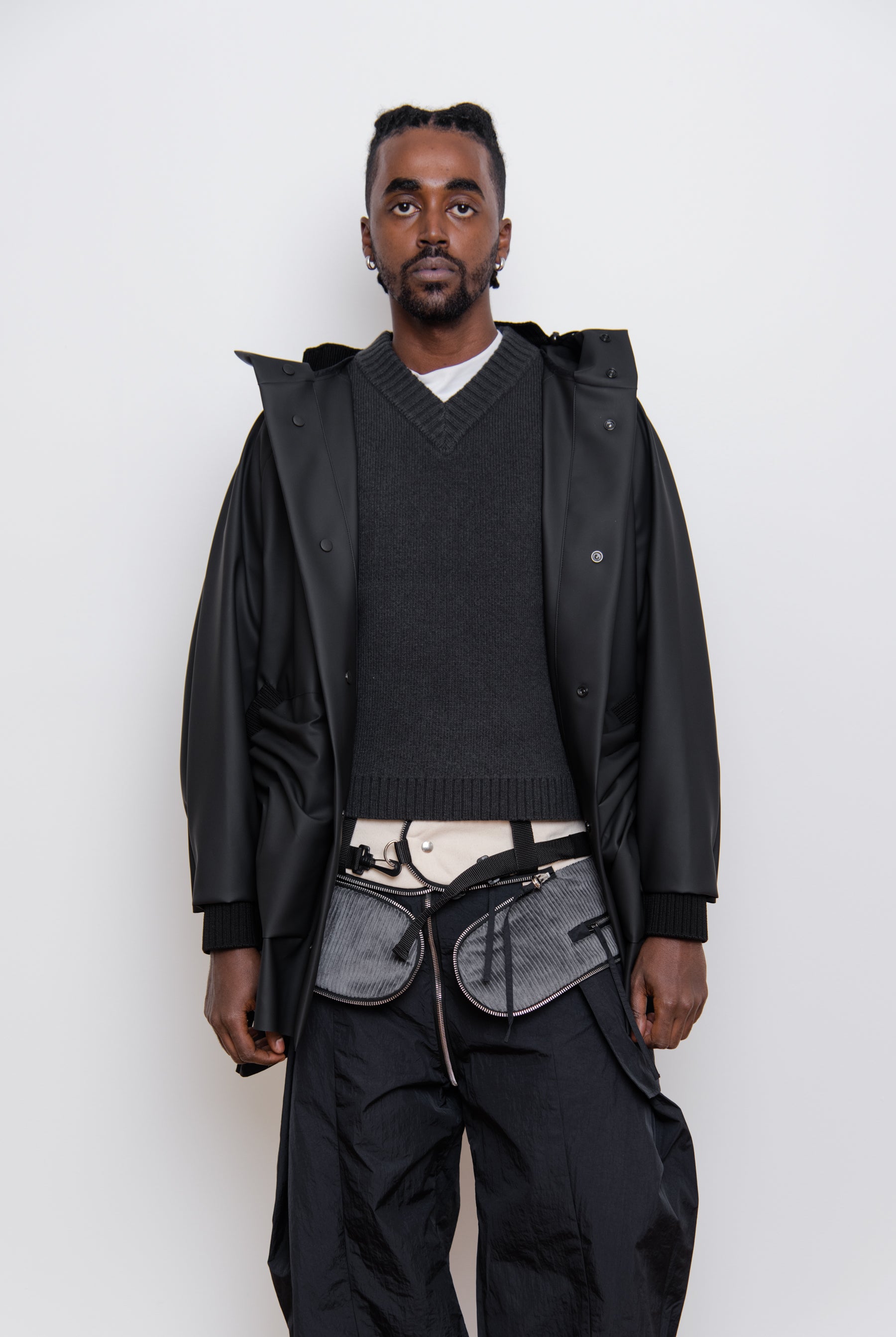 Tube Pleat Jacket Black