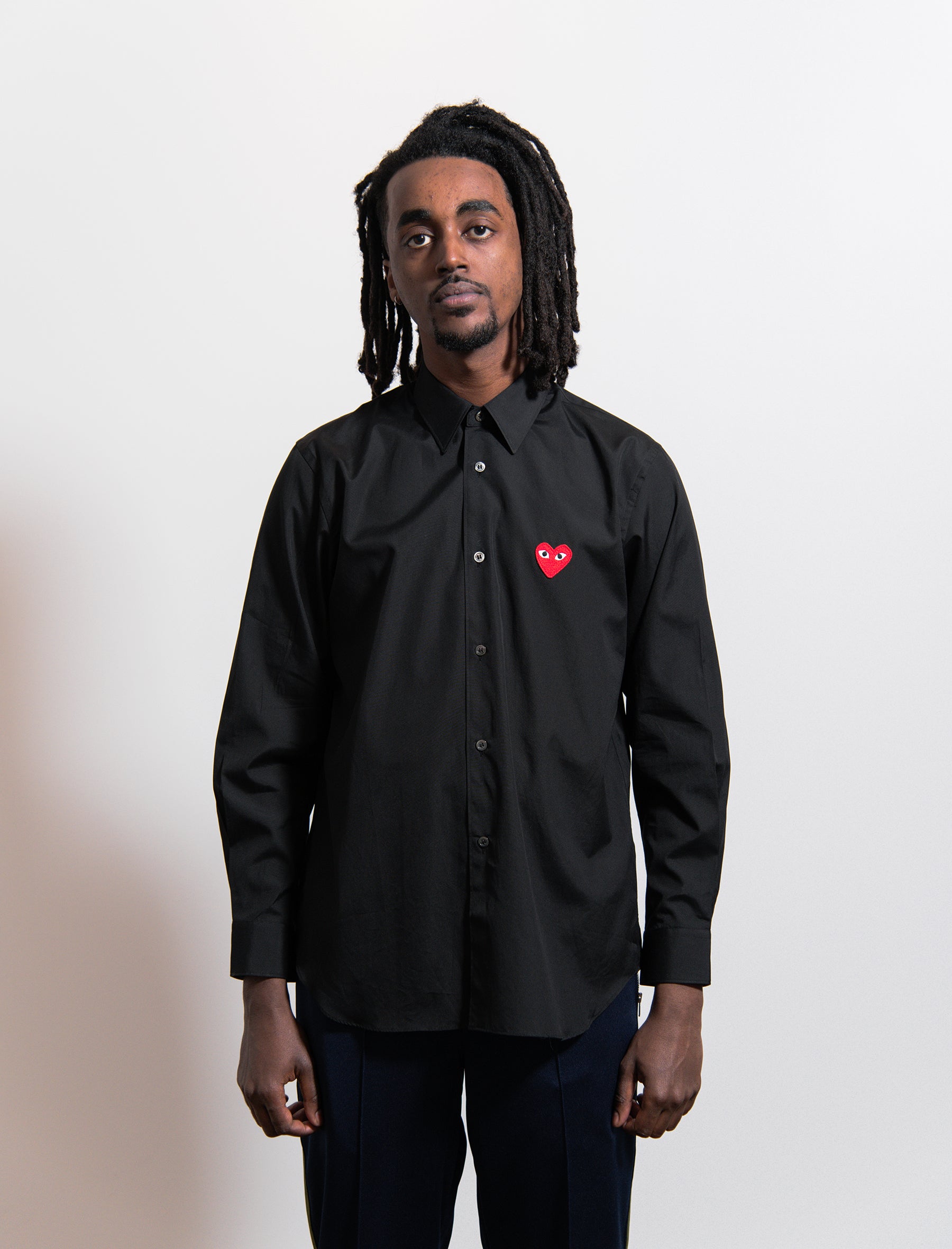 Cdg button outlet shirt