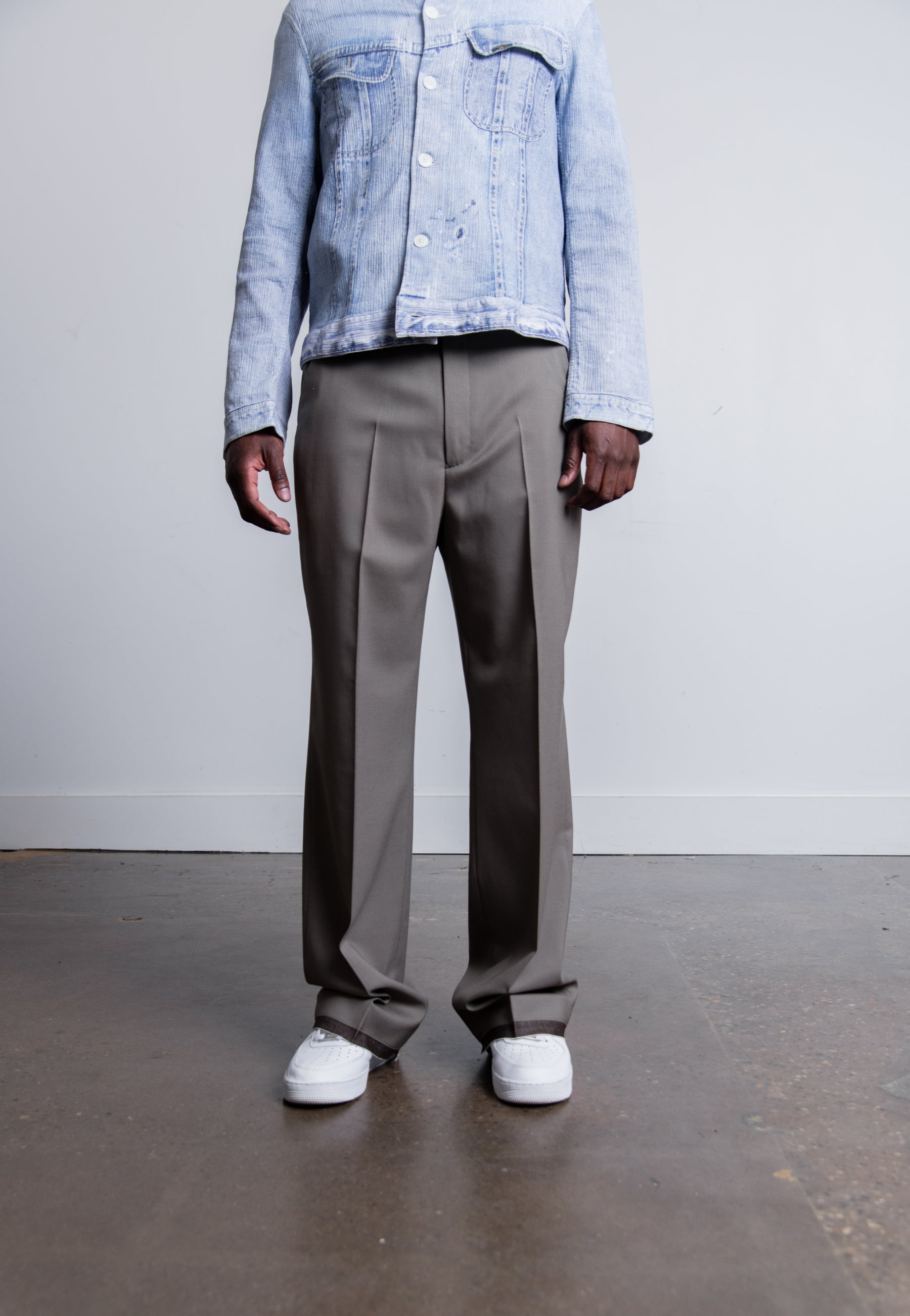 Tropical Wool High Top Chino Grey