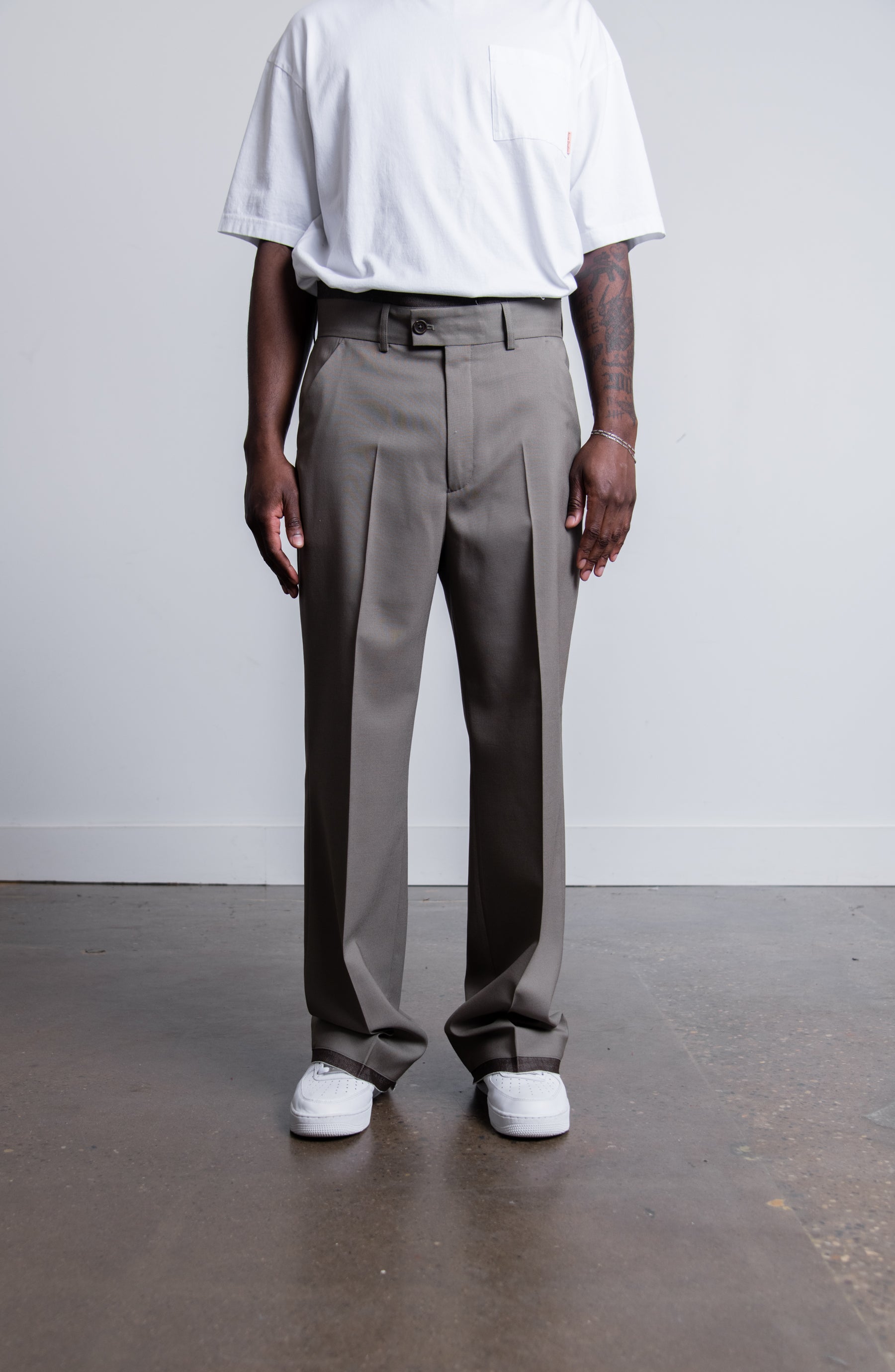 Tropical Wool High Top Chino Grey