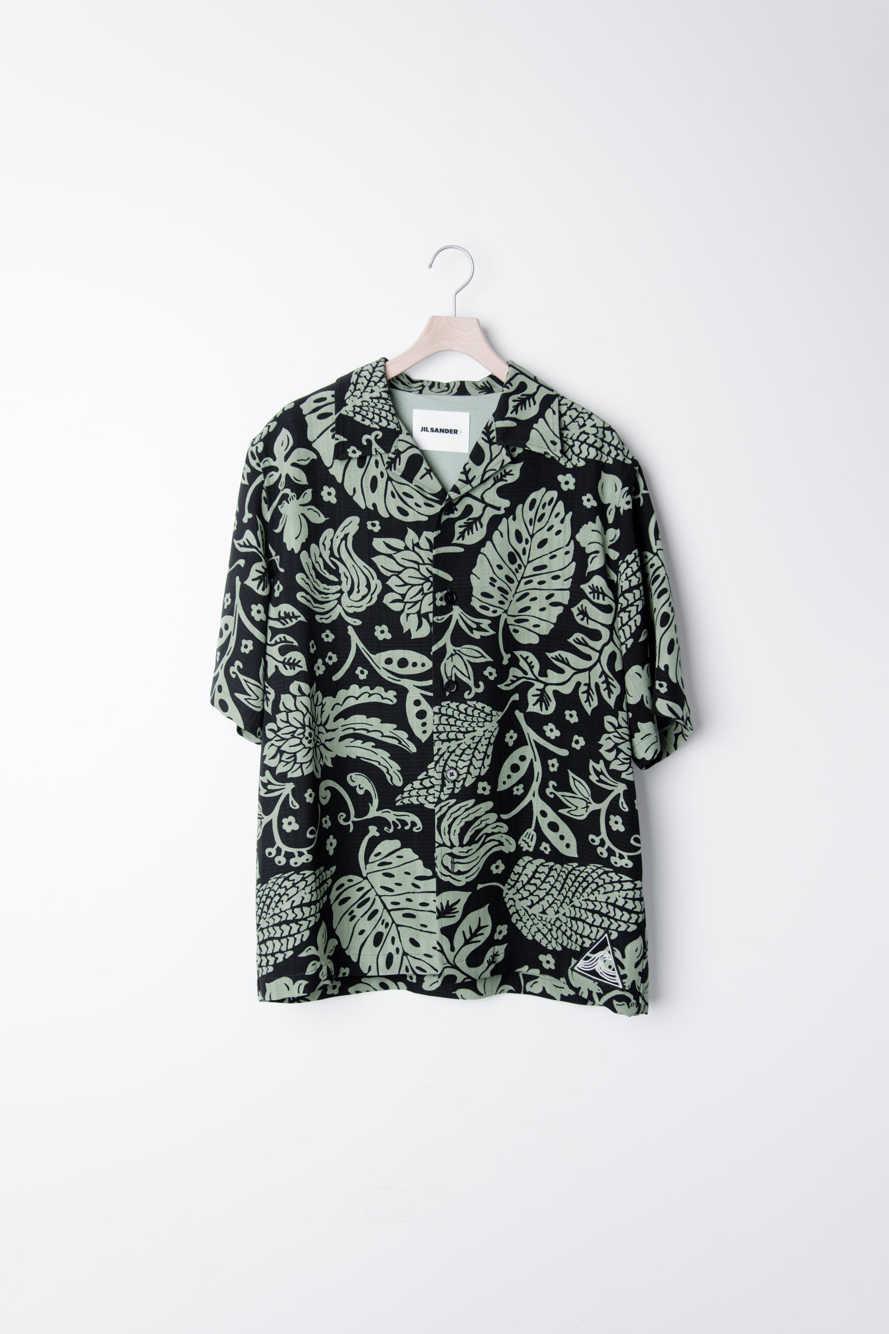Hawaiian Flower Print Shirt Green JPUU601605