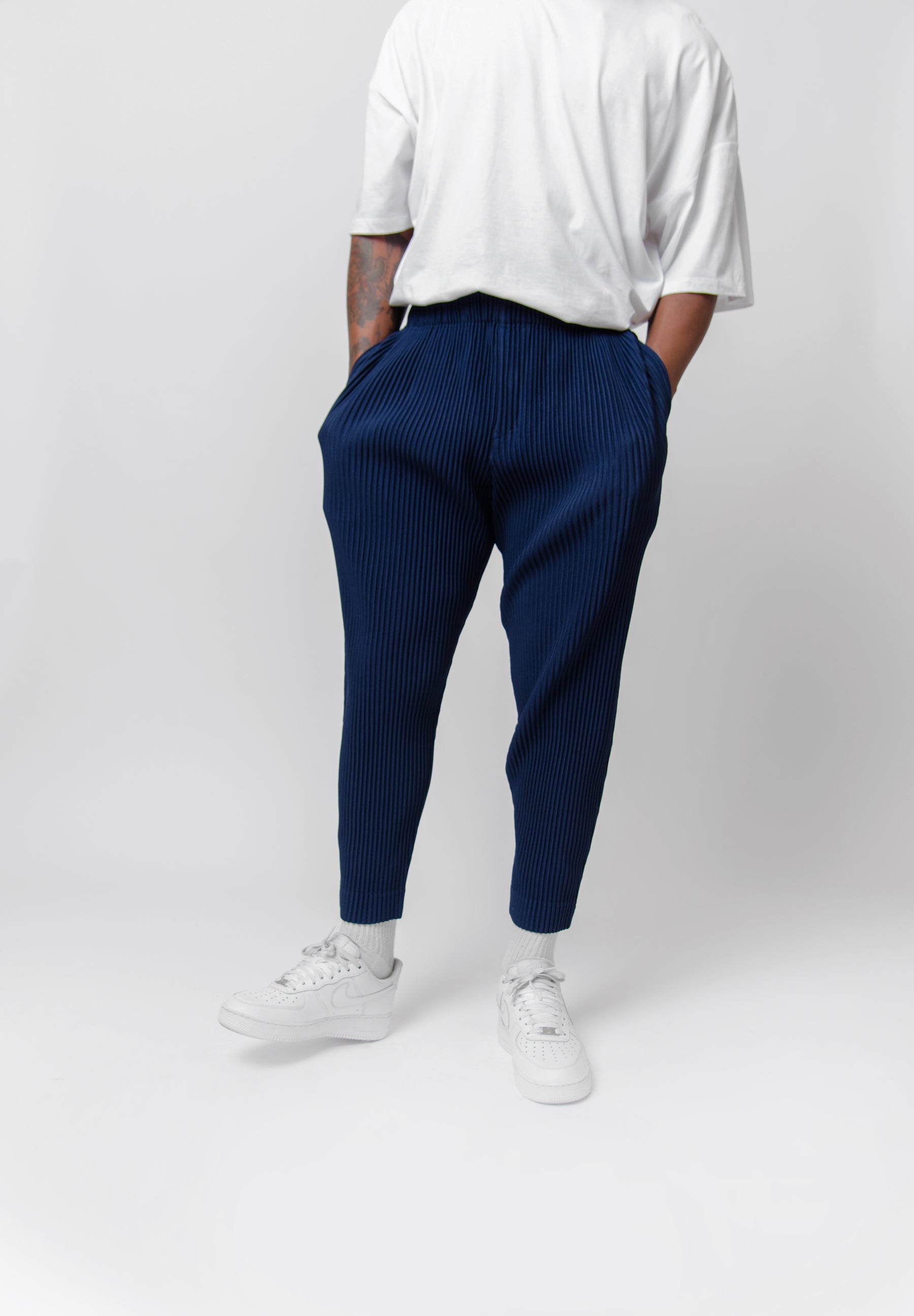 MC December Pleated Trouser Nocturne Navy JF129-77