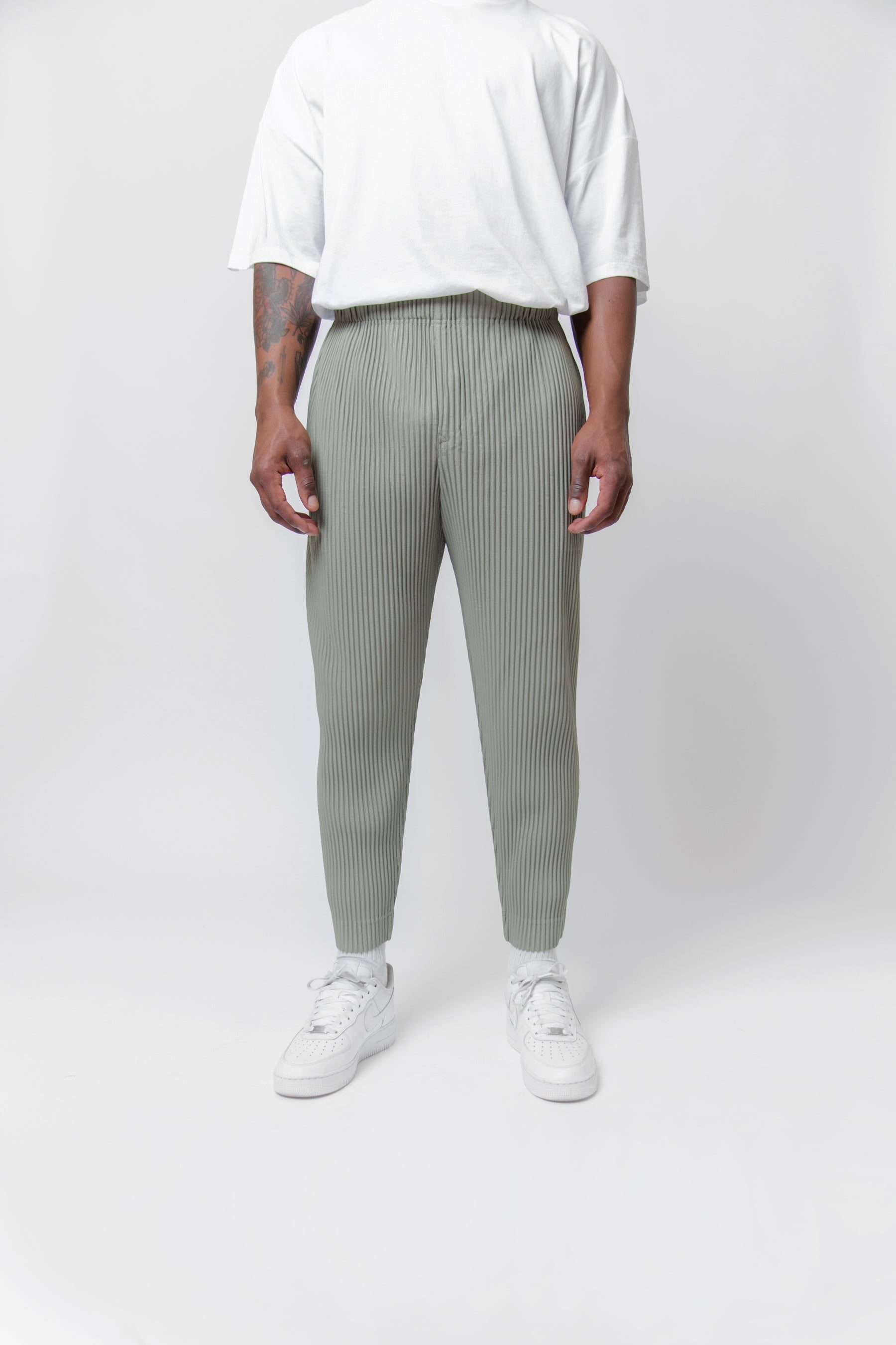 MC December Pleated Trouser Green Hued JF129-60