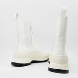 Boston Zip Boot Off-White