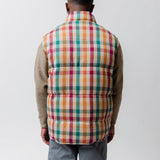 Checkered Walker Down Vest Beige